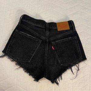 Black Levi’s 501 shorts